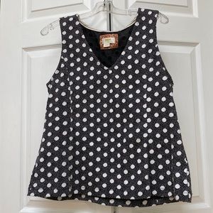 Anthropology Light Sweater Material Polkadot Tank